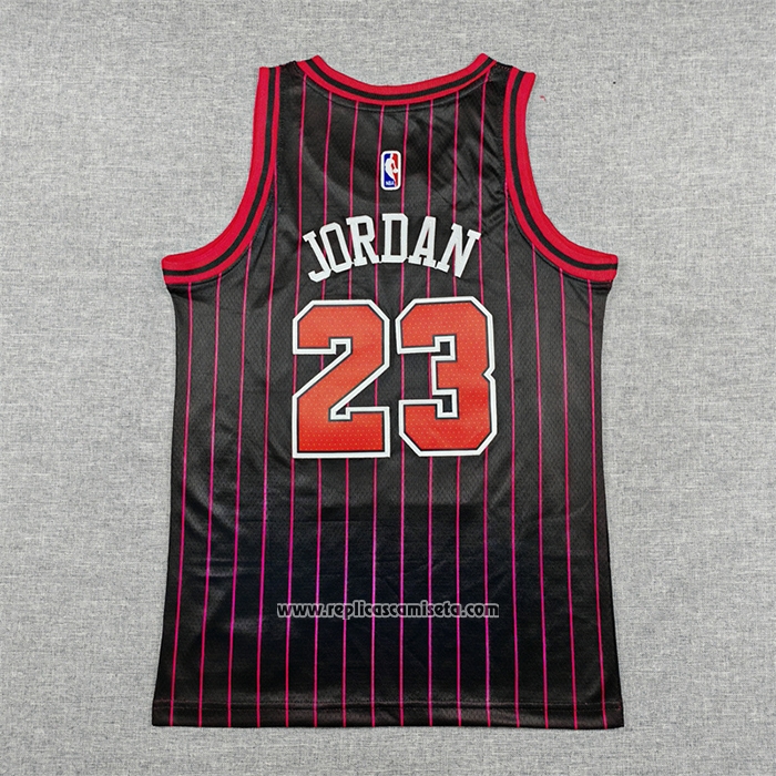 Camiseta Nino Chicago Bulls Michael Jordan NO 23 Statement 2025-26 Negro